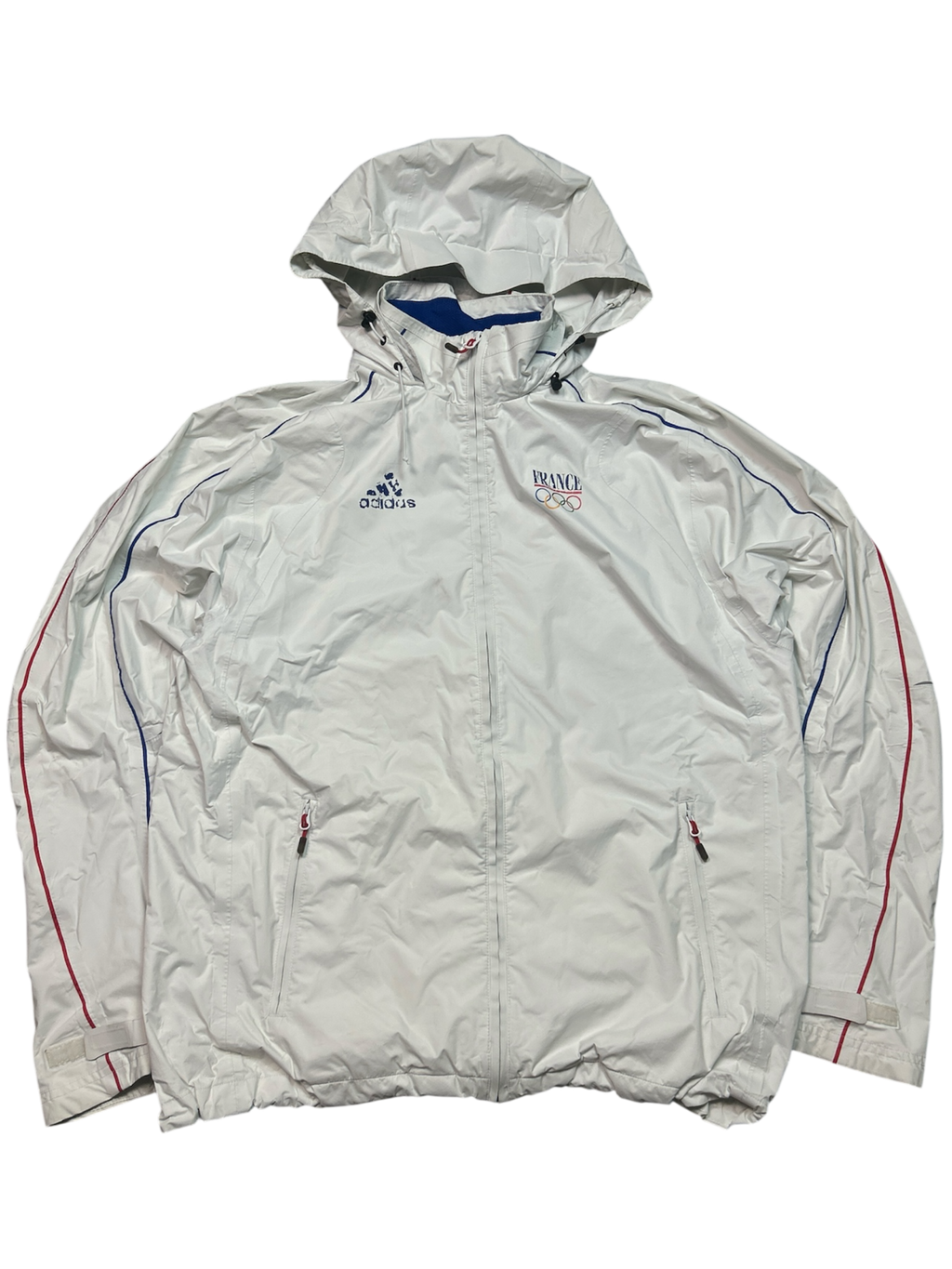 Vintage Adidas 1996 Frankreich Olympic Trackjacket (L)(Selten)