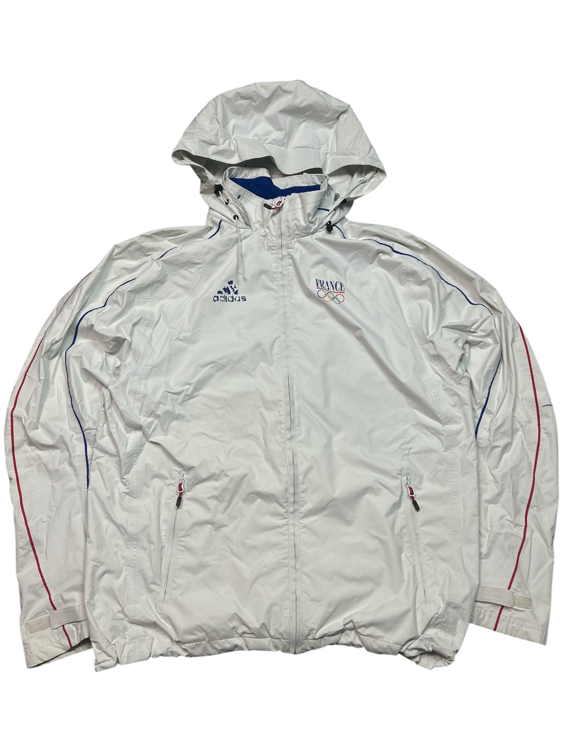 Vintage Adidas 1996 Frankreich Olympic Trackjacket (L)(Selten)