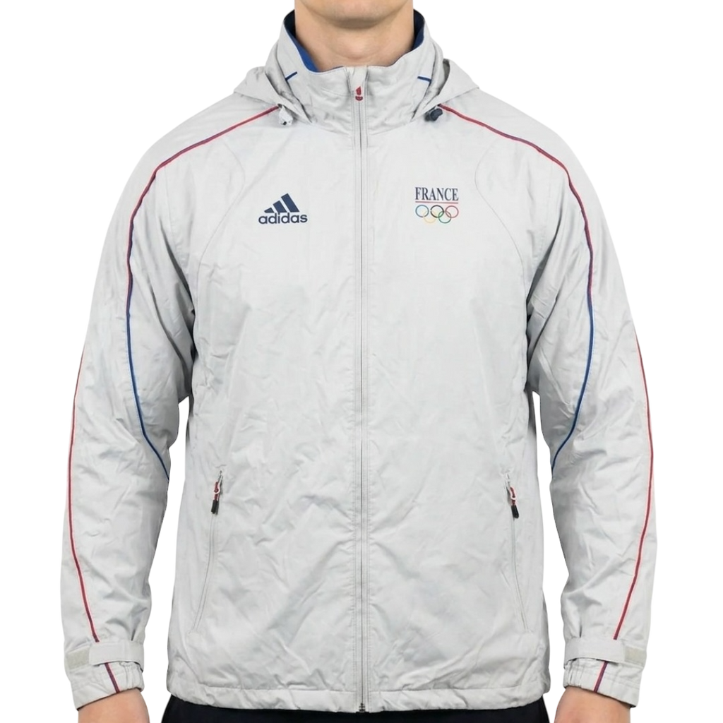 Vintage Adidas 1996 Frankreich Olympic Trackjacket (L)(Selten)