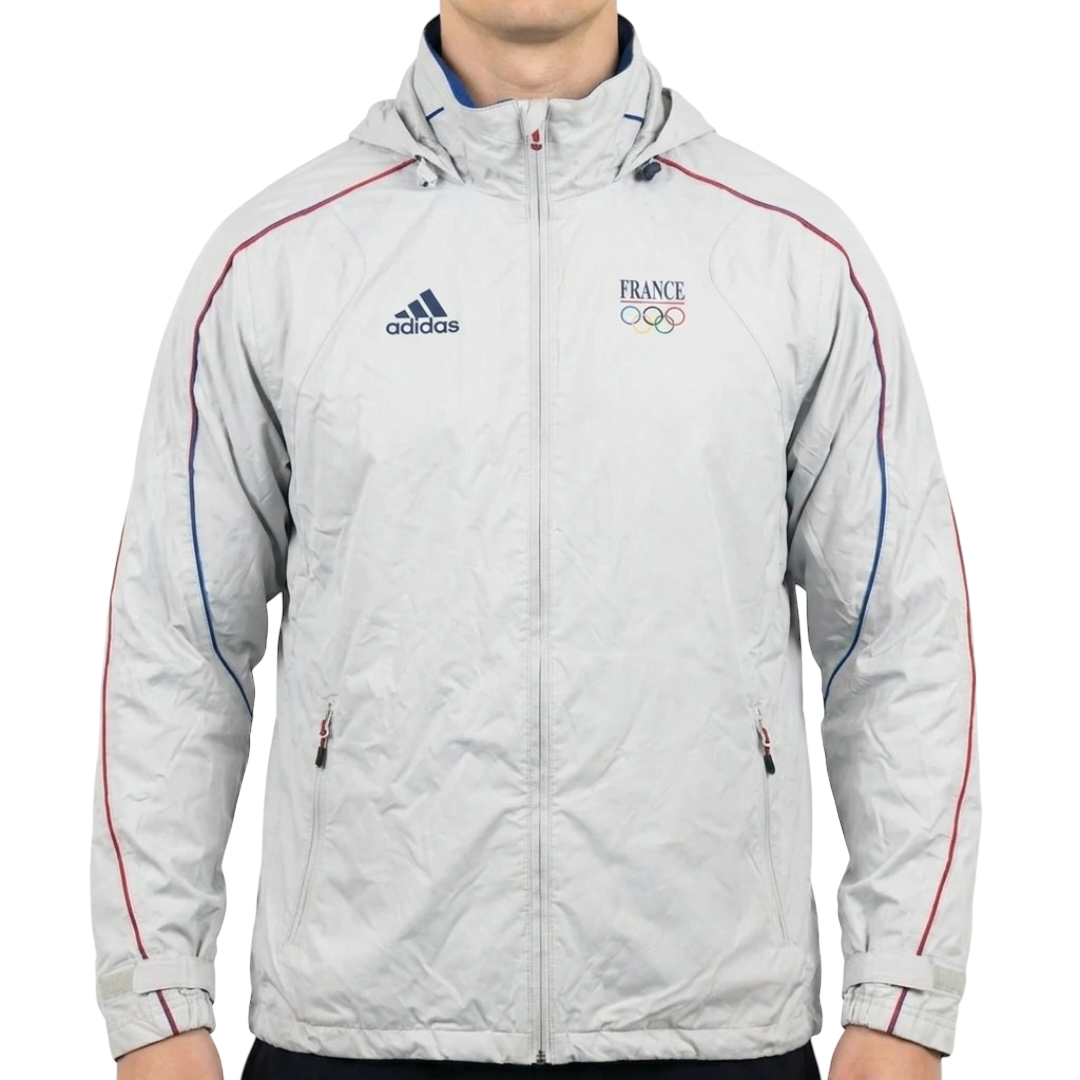 Vintage Adidas 1996 Frankreich Olympic Trackjacket (L)(Selten)